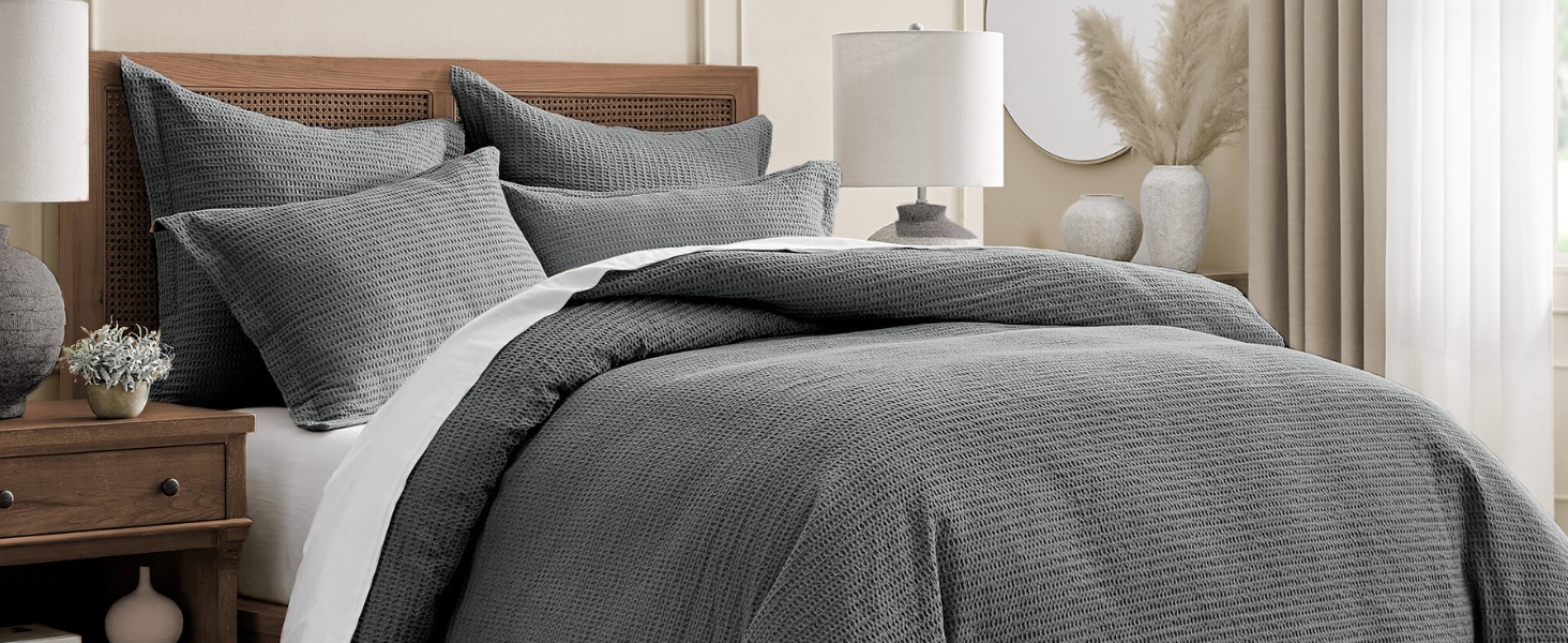 Amazon.com: Levtex Home Cloud Waffle Full/Queen Comforter Set